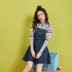 Semir Tie Piece 2017 Fall New Korean version of the thin a word skirt small fresh denim skirt students wild 17316140009 cowboy dark blue M