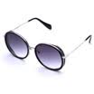 LOHO Sunglasses Women Large Frame Round Face Fashion Retro Women Fashion Polarized Sunglasses Female LHK006 Piano Black