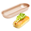 Jingdong supermarket learn kitchen CHEF MADE gold 7 inch non-stick hot dog mold oval long bread tulips mold 2 installed WK9105