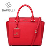 BAFELLI split leather business shoulder bag fashion trapeze Large capacity bag women luxury handbag designer messenger bag