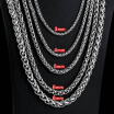 High Quality 3mm4mm5mm6mm Width 316L Stainless Steel Men Boy Spiga Plait Necklace Chain Silver Color Jewelry Accessories