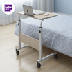Double bedside computer desk with card slot white maple wood mobile lifting laptop table lazy table living room study simple desk