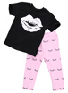 newborn infant baby girl child batman t-shirt pants on