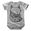 Casual Toddler Baby Little Boys Girls Fox Print Romper Jumpsuit Bodysuit Outfits