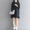 City plus CITYPLUS 2017 autumn&winter new women&39s literary&art wild thick hooded sweater dress CWQZ179270 black M