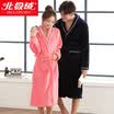 Bejirog pajamas home service thicker flannel long sleeves bathrobes couples pajamas men&women autumn&winter classic can wear gowns B54110181