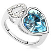 Austrian Crystal Heart Rings For Women Wedding&Engagement Ring Silver Color High Quality Party Gift 13148