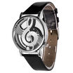 Fashion Leather Band Stainless Steel Analog Quartz Women Mens Wrist Watch