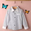 Autumn Kids Boys Formal Shirt Plain Long Sleeved Casual Cotton Party Shirts