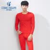 Metropolis Feng Qiu Qiu Qiu pants thin section men&39s thermal underwear solid color classic round neck warm suit 4W6107 black L