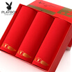 Playboy red underwear men&39s boxer shorts new year lucky 3 gift box L