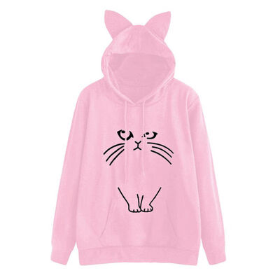 Women Cat Ear Hooded Coat Cat Printed Autumn Long Sleeve Pullovers Female Fashion Outwear
Women Cat Ear Hooded Coat Cat Printed Autumn Long Sleeve Pullovers Female Fashion Outwear