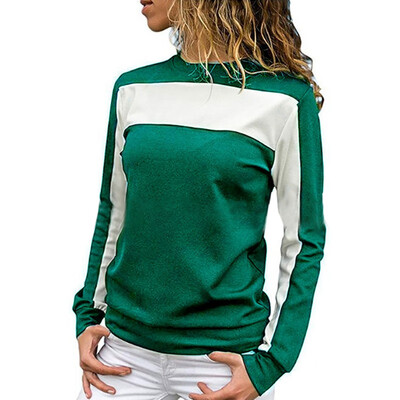 Round Neck Sportswear T-Shirt Female Fashion Stitching Design Color Eild Long-Sleeved Autumn New Comfortable Ocean Is Not Stuffy
Round Neck Sportswear T-Shirt Female Fashion Stitching Design Color Eild Long-Sleeved Autumn New Comfortable Ocean Is Not Stuffy
