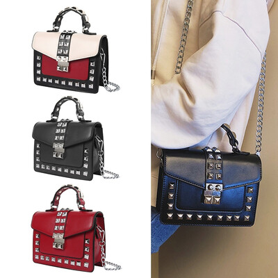 1PC Ladies Leather Crossbody Handbag Bag Single Shoulder Bag Rivet Chain Accessories
1PC Ladies Leather Crossbody Handbag Bag Single Shoulder Bag Rivet Chain Accessories