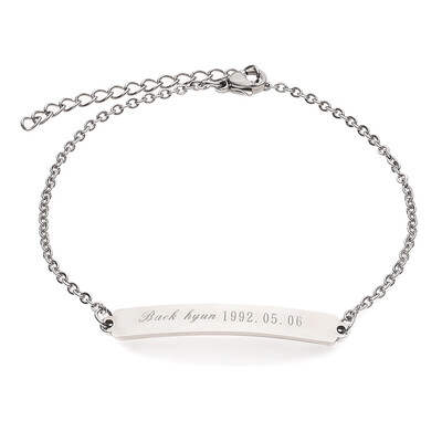 Kpop EXO BAEKHYUN Titanium Steel Bracelet BACK HYUN Birthday Gift Fans Jewelry