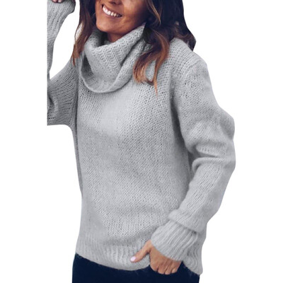 Womens Loose Knitted Turtleneck Sweater Jumper Pullover Tops Casual Long Sleeve Sweater
Womens Loose Knitted Turtleneck Sweater Jumper Pullover Tops Casual Long Sleeve Sweater