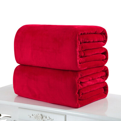 Small Super Warm Solid Warm Micro Plush Fleece Blanket Throw Rug Sofa Bedding