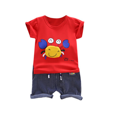 Cute Cartoon T-shirt For Baby Boy Clothes Set Summer Cartoon Crab Printed Short Sleeve T-shirt Round Collar Casual TopsPants
Cute Cartoon T-shirt For Baby Boy Clothes Set Summer Cartoon Crab Printed Short Sleeve T-shirt Round Collar Casual TopsPants