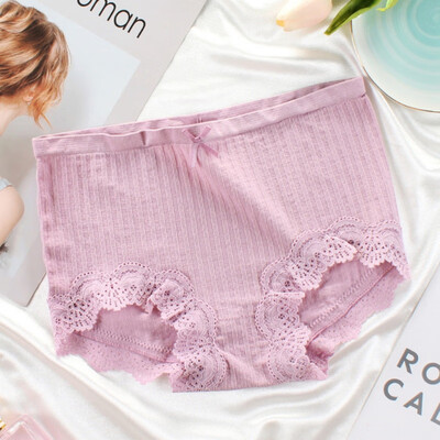 Women Mid Waist Knitting Thread Panties Breathable Cotton Crotch Briefs Free Size Lace Female Underwear Seamless Comfort Panty
Women Mid Waist Knitting Thread Panties Breathable Cotton Crotch Briefs Free Size Lace Female Underwear Seamless Comfort Panty