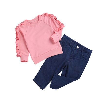Solid Pullover 1-6T Coat SpringAutumn Baby Girls Solid Print Long Sleeve Sweatshirt Tops Trousers Casual Outfits Clothes
Solid Pullover 1-6T Coat SpringAutumn Baby Girls Solid Print Long Sleeve Sweatshirt Tops Trousers Casual Outfits Clothes