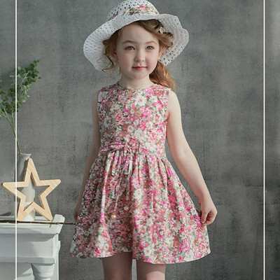 Cute Children Summer Girls Round Collar Cute Cartoon Floral Print Sleeveless Sweet Princess DressHat 1-7Y Toddler Girl Clothes
Cute Children Summer Girls Round Collar Cute Cartoon Floral Print Sleeveless Sweet Princess DressHat 1-7Y Toddler Girl Clothes