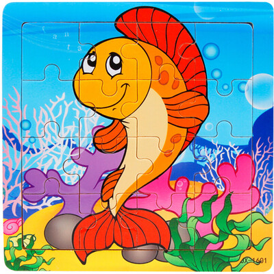 Gotoamei Wooden Puzzle Educational Developmental Baby Kids Training Toy