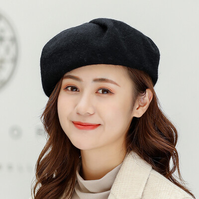 Wholesale new autumn&winter solid-colored fur-tie lady wool knitted painter hat fashion beret
Wholesale new autumn&winter solid-colored fur-tie lady wool knitted painter hat fashion beret