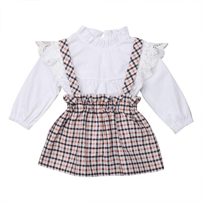 hilittlekids Girls Kids Baby Brace Suspender Skirt Overalls Lace Decor Blouse Plaid Suspender Skirt Suit
hilittlekids Girls Kids Baby Brace Suspender Skirt Overalls Lace Decor Blouse Plaid Suspender Skirt Suit