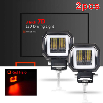 Pair 20W Led Work Light 3 Cube Spot Pods With Red Halo Ring Off-road Motorbike 
Pair 20W Led Work Light 3 Cube Spot Pods With Red Halo Ring Off-road Motorbike