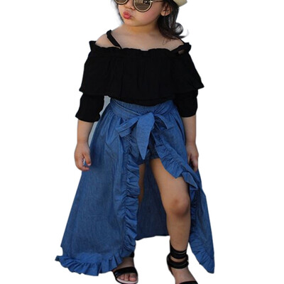 3PCS Children Clothing Set Summer Black T-Shirt Lace Denim Skirt PP Shorts Fashion Baby Girl Clothes Set
3PCS Children Clothing Set Summer Black T-Shirt Lace Denim Skirt PP Shorts Fashion Baby Girl Clothes Set