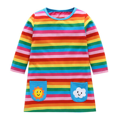 Children Striped Long Sleeve Dress Baby Girls Princess Dress Autumn Spring New Fashion Birthday Party Dress Clothes 0-5Y
Children Striped Long Sleeve Dress Baby Girls Princess Dress Autumn Spring New Fashion Birthday Party Dress Clothes 0-5Y