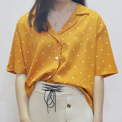 Office Lady Tops And Blouses Fashion New Women Summer Short Sleeve Blouse Polka Dot Womens Turn Down Collar Casual Short Tops
Office Lady Tops And Blouses Fashion New Women Summer Short Sleeve Blouse Polka Dot Womens Turn Down Collar Casual Short Tops