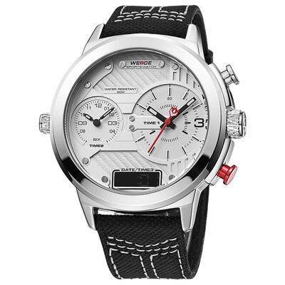 WEIDE WH6405 Quartz Digital Electronic Watch Two Sub-Dials Dual Time Date Display 3ATM Waterproof Timer Business Men Fashion Casua
WEIDE WH6405 Quartz Digital Electronic Watch Two Sub-Dials Dual Time Date Display 3ATM Waterproof Timer Business Men Fashion Casua