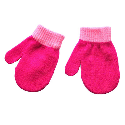 Kid Mittens Winter Knitted Gloves For Boys Girl Soft Warm Gloves
