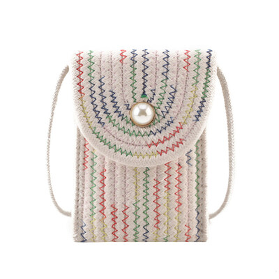 Fashion Women Faux Pearl Decor Flap Woven Crossbody Shoulder Bag Phone Holder
Fashion Women Faux Pearl Decor Flap Woven Crossbody Shoulder Bag Phone Holder