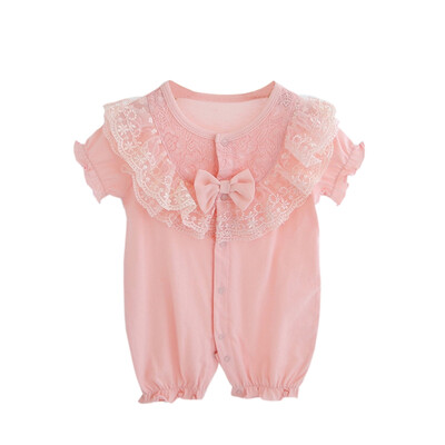 Summer Baby Romper Cotton Thin Section Romper Lace Romper Female Baby Short-sleeved Romper
Summer Baby Romper Cotton Thin Section Romper Lace Romper Female Baby Short-sleeved Romper