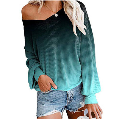 Tailored Womens V Neck Long Sleeve Dyes Print Knit Top Off Shoulder Pullover Sweater
Tailored Womens V Neck Long Sleeve Dyes Print Knit Top Off Shoulder Pullover Sweater