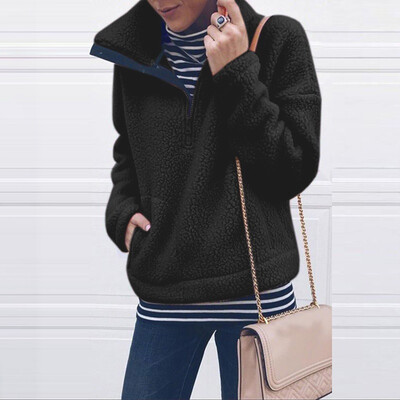 Tailored Women Winter Casual Solid Color Stand Collar Zip Up Pullover Fur Sweatshirt Tops
Tailored Women Winter Casual Solid Color Stand Collar Zip Up Pullover Fur Sweatshirt Tops