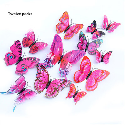 12pcs Multicolor Double Layer Butterfly 3D Wall Sticker Magnet PVC Butterflies Party Kids Bedroom Fridge Home Decoration
12pcs Multicolor Double Layer Butterfly 3D Wall Sticker Magnet PVC Butterflies Party Kids Bedroom Fridge Home Decoration