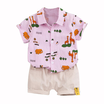 761Summer Children Baby Boys Casual Short Sleeve Cartoon Animal Print T-shirt TopsShorts Set
761Summer Children Baby Boys Casual Short Sleeve Cartoon Animal Print T-shirt TopsShorts Set
