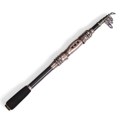 TOMSHOO Portable Telescopic Carbon Fiber Fishing Rod Pole Spinning Fish Fishing Tackle Sea Rod