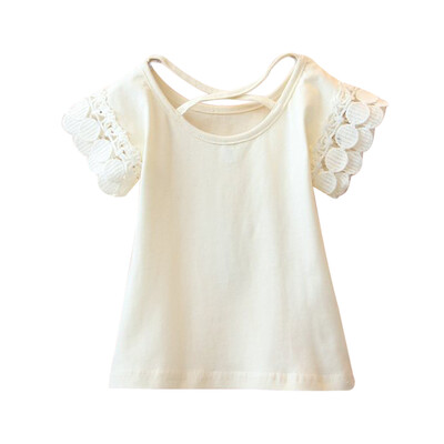 Summer Children Girls Cotton Solid Print T-shirt Tops Blouse Short Sleeve Casual Lace Design Tee Shirts 0-7 Years
Summer Children Girls Cotton Solid Print T-shirt Tops Blouse Short Sleeve Casual Lace Design Tee Shirts 0-7 Years
