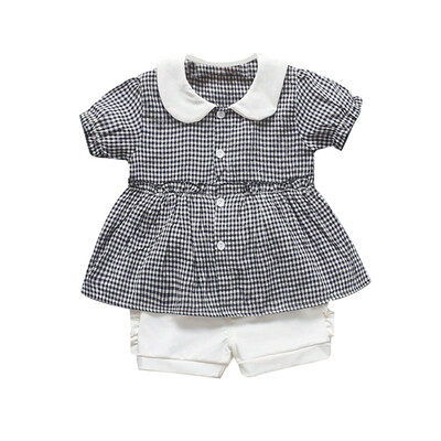Childrens Clothing Summer Baby Girls Casual Short Sleeve Plaid Pattern Turndown Collar T-shirt TopsShorts Suits Costume Set
Childrens Clothing Summer Baby Girls Casual Short Sleeve Plaid Pattern Turndown Collar T-shirt TopsShorts Suits Costume Set