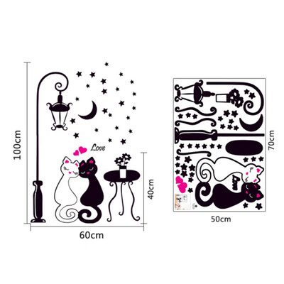 DIY Vinyl Cute Cartoon Wall Stickers Couple Cat Flower Vine Wallpaper Rooms Home Decor Art Decals Plane Wall Sticker
DIY Vinyl Cute Cartoon Wall Stickers Couple Cat Flower Vine Wallpaper Rooms Home Decor Art Decals Plane Wall Sticker