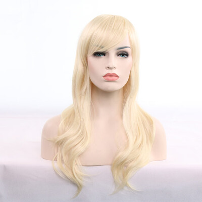 Gobestart 70cm Womens Heat Resistant Hair Blonde Long Curly Full Wig 
Gobestart 70cm Womens Heat Resistant Hair Blonde Long Curly Full Wig