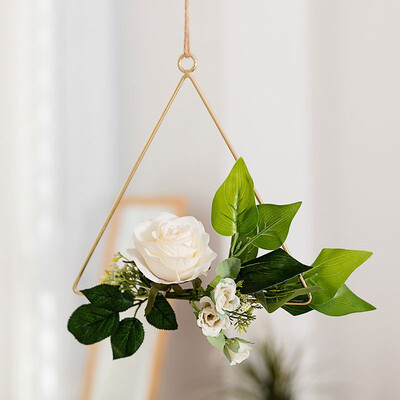 Novelty Home Kitchen Wall Art Decoration Floral Gold Metal Geometric Hoop Wreath Artificial Flower Garland Hanging Pendant Decor
Novelty Home Kitchen Wall Art Decoration Floral Gold Metal Geometric Hoop Wreath Artificial Flower Garland Hanging Pendant Decor