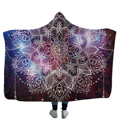Mandala Flower Printed Wearable Blanket Double-Sided Plush Hooded Blanket Super Soft Throw Wrap Cloak Cape Travel Mantle
Mandala Flower Printed Wearable Blanket Double-Sided Plush Hooded Blanket Super Soft Throw Wrap Cloak Cape Travel Mantle