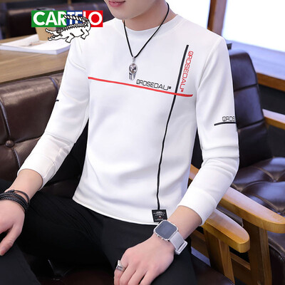 CARTELO T-shirt 2019 spring new mens fashion trend striped round neck pullover long-sleeved T-shirt 211-1-W86 white 2XL
CARTELO T-shirt 2019 spring new mens fashion trend striped round neck pullover long-sleeved T-shirt 211-1-W86 white 2XL