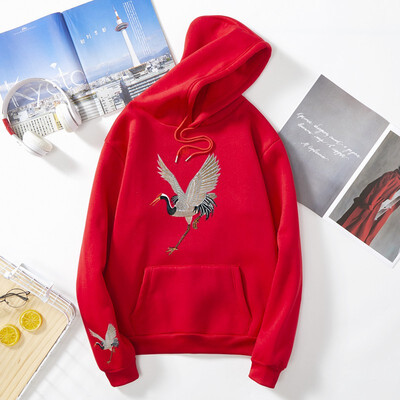 Autumn Women Sweatshirt Winter New Embroidered Crane Thick Hoodies Harajuku Long Sleeve Hooded Pullovers New Tops
Autumn Women Sweatshirt Winter New Embroidered Crane Thick Hoodies Harajuku Long Sleeve Hooded Pullovers New Tops