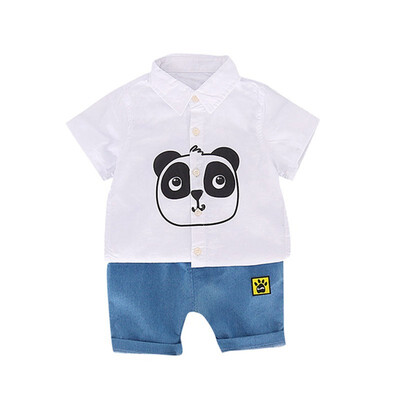 Boys Sets 2Pcs Summer Kids Boys Shirt Pants Set Lovely Panda Shirt Casual Denim Pants Boy Clothes Set Summer
Boys Sets 2Pcs Summer Kids Boys Shirt Pants Set Lovely Panda Shirt Casual Denim Pants Boy Clothes Set Summer